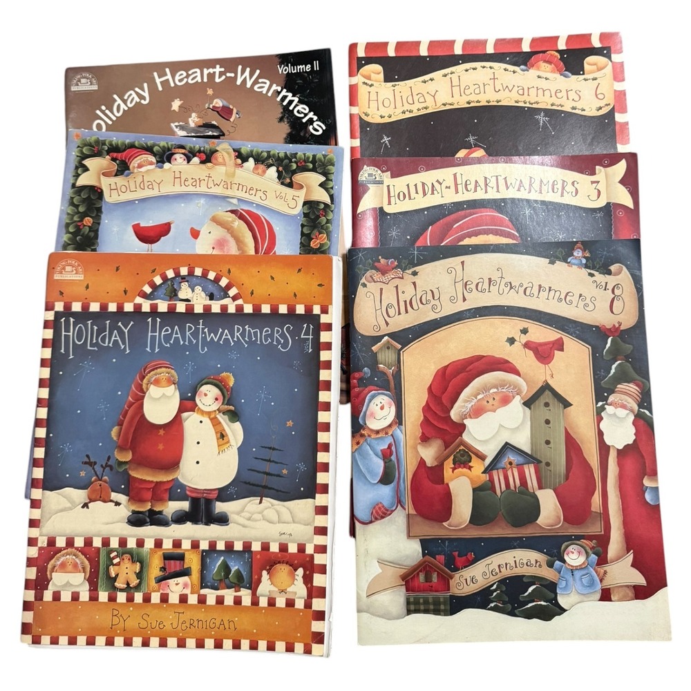 Sue Jernigan Holiday Heart-Warmers Painting Pattern Books Vol 2 3 4 5 6 8 Lot
